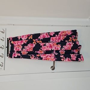 Eliza j floor length floral skirt
